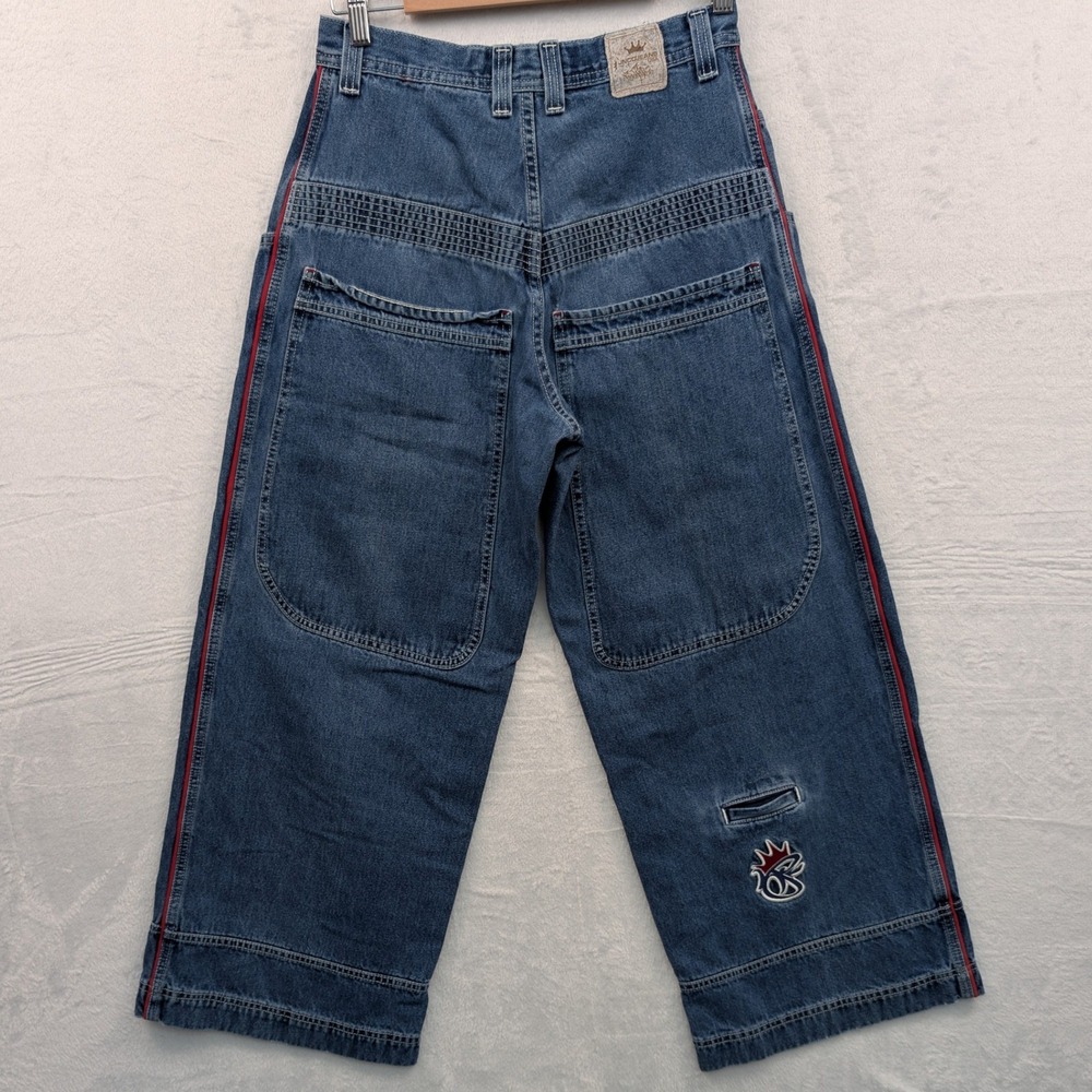 VTG JNCO Jeans Men's 31x30 Blue Skater Streetwear Wide Leg 26" Opens USA 90s